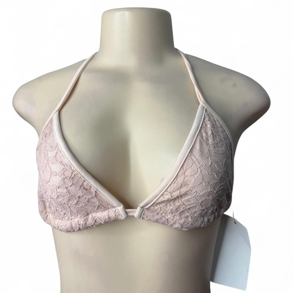 Light Pink Lace Halter Triangle Bralette